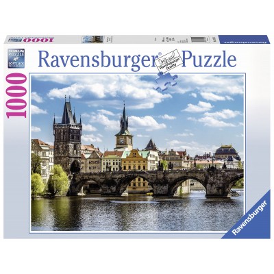 Puzzle Ravensburger-19742 Blick auf die Karlsbrücke