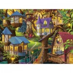 Puzzle   Dämmerung in den Baumwipfeln