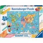   Riesen-Bodenpuzzle - XXL Teile - Weltkarte