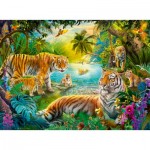 Puzzle   Tiger in der Oase