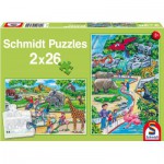   2 Puzzles - Ein Tag im Zoo