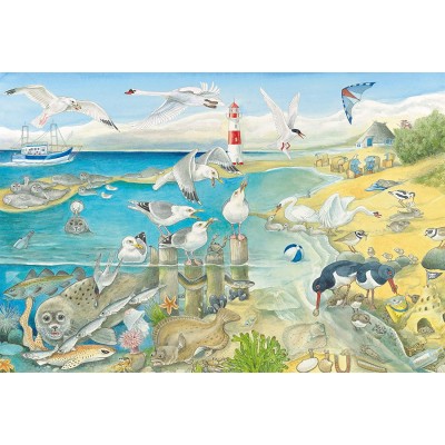 Puzzle Schmidt-Spiele-56248 Tiere am Meer