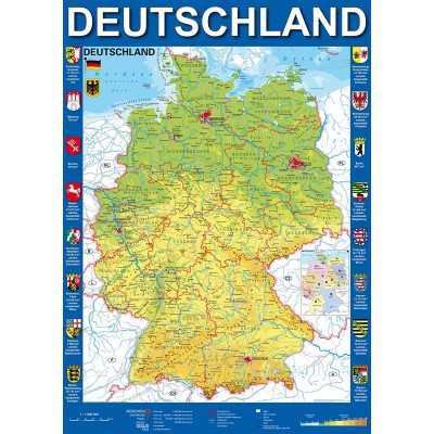 Puzzle Schmidt-Spiele-58287 Deutschlandkarte