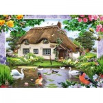 Puzzle  Schmidt-Spiele-58974 Romantisches Landhaus