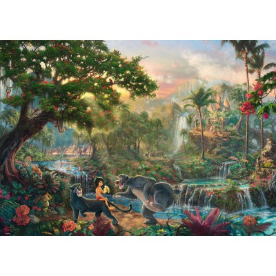 Puzzle Schmidt-Spiele-59473 Thomas Kinkade - Disney Dschungelbuch