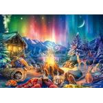 Puzzle  Schmidt-Spiele-59787 Lagerfeuerromantik unterm Sternenhimmel