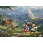 Puzzle  Schmidt-Spiele-59938 Disney, Mickey und Minnie in den Alpen