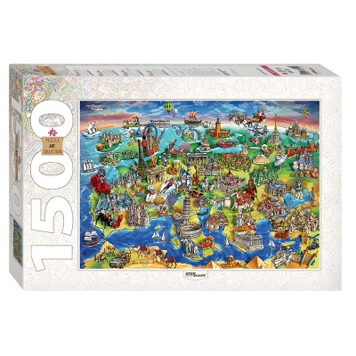 Puzzle Step-Puzzle-83059 Attractions of Europe