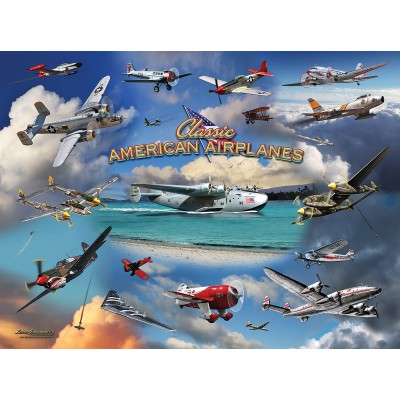 Puzzle Sunsout-24526 Larry Grossman - Classic American Planes