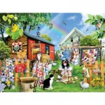 Puzzle  Sunsout-35263 XXL Teile - Quilt-Waschtag