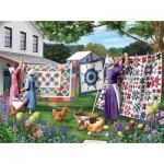 Puzzle  Sunsout-42077 Sharon Steele - Quilts in the Backyard