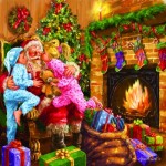 Puzzle  Sunsout-60649 Marcello Corti - Everyone Loves Santa