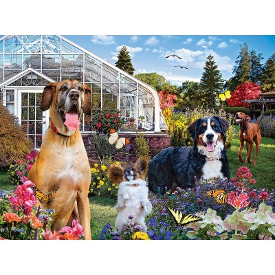 Puzzle Sunsout-72040 Karen Burke - Conservatory Garden Canines