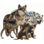Puzzle  Sunsout-95739 Bonnie, Rebecca and Karen Latham - Wolf Pack