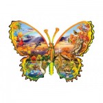  Konturenpuzzle - Herbst Schmetterling