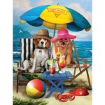 Puzzle   XXL Teile - Beach Dogs