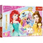  Trefl-14819 Glitter Puzzle - Disney Princess