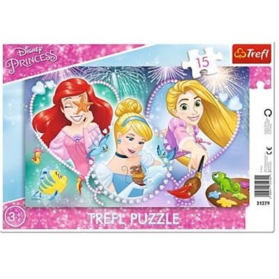 Trefl-31279 Rahmenpuzzle - Disney Princess
