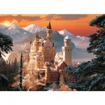 Puzzle  Trefl-33025 Schloss Neuschwanstein im Winter