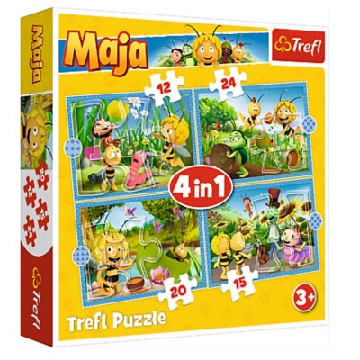 Puzzle Trefl-34356 4 in 1 - Maya the Bee Adventures