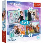  Trefl-34381 4 Puzzles - Frozen
