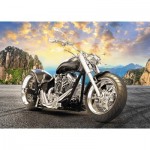 Puzzle  Trefl-37384 Black Motorcycle
