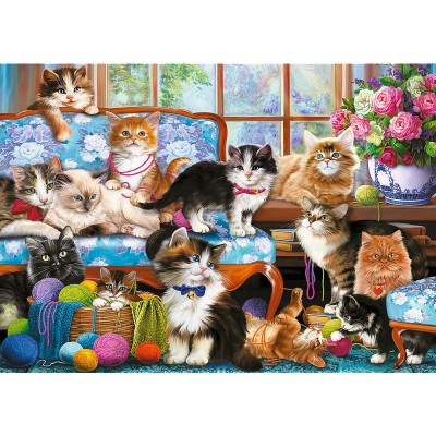 Puzzle Trefl-37425 Cat Family