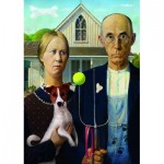 Puzzle  Trefl-37526 American Gothic: Dog Edition