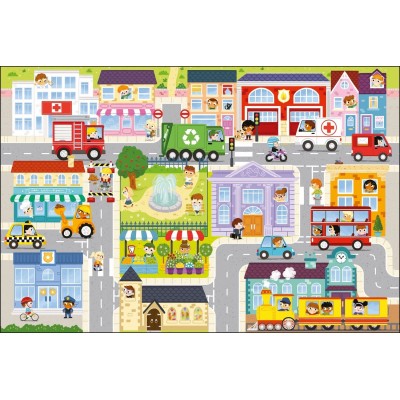 Trefl-90754 Riesen-Bodenpuzzle - In the Small Town