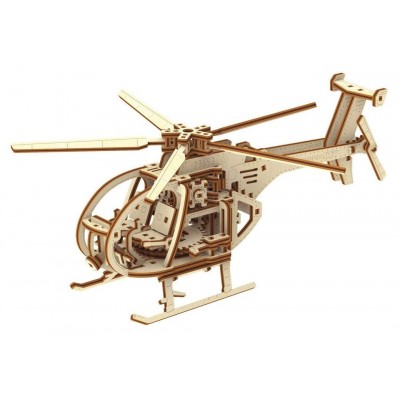 Wooden-City-WR344 3D Holzpuzzle - Hubschrauber